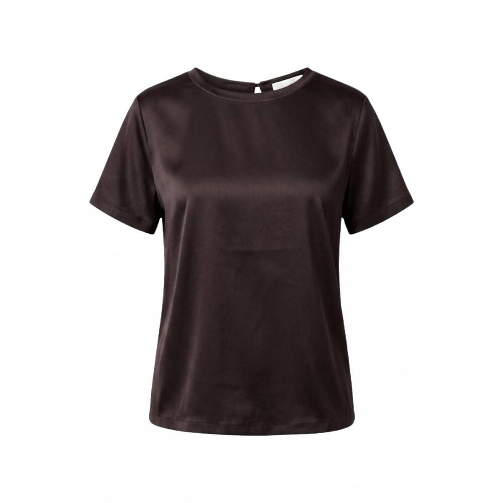 NEW PUROTATTO women's short sleeve blouse in black